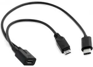 UC-004 Micro USB Female to USB-C Type C USB 3.1Micro USB Male Splitter Extension Charge Cable UC-004 Micro USB Female to USB-C Type C USB 3.1Micro USB Male Splitter Extension Charge Cable