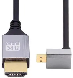 90 Degree Down Angled Micro HDMI 2.1 Ultra Thin HDTV Cable 8K 4K Hyper Super Flexible Slim Cord Type-A to Type-D for Camera HDTV 90 Degree Down Angled Micro HDMI 2.1 Ultra Thin HDTV Cable 8K 4K Hyper Super Flexible Slim Cord Type-A to Type-D for Camera HDTV