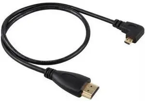 Right Angled 90 Degree Micro HDMI to HDMI Male HDTV Cable for Cell Phone Tablet Camera Right Angled 90 Degree Micro HDMI to HDMI Male HDTV Cable for Cell Phone Tablet Camera