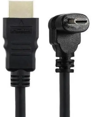Down Angled 90 Degree Micro HDMI to HDMI Male HDTV Cable for Cell Phone Tablet Camera Down Angled 90 Degree Micro HDMI to HDMI Male HDTV Cable for Cell Phone Tablet Camera