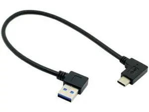 Reversible USB 3.1 USB-C Angled to 90 Degree Left Angled A Male Data Cable for Macbook & Tablet & Mobile Phone UC-349-LE Reversible USB 3.1 USB-C Angled to 90 Degree Left Angled A Male Data Cable for Macbook & Tablet & Mobile Phone UC-349-LE