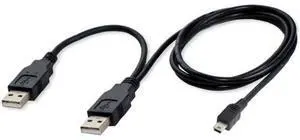 U2-023 USB2.0 Dual Two A type Male to Mini 5-Pin male Y Cable for Hard Disk Drive Case U2-023 USB2.0 Dual Two A type Male to Mini 5-Pin male Y Cable for Hard Disk Drive Case