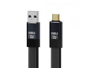 USB3.1 Type-A Male to Type-C Male 10Gbps Flat Slim FPC USB-C Data Power Cable 5V3A for Laptop Phone Disk (100cm) USB3.1 Type-A Male to Type-C Male 10Gbps Flat Slim FPC USB-C Data Power Cable 5V3A for Laptop Phone Disk (100cm)