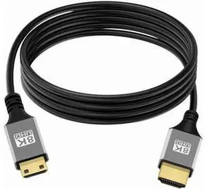 Mini HDMI 2.1 Ultra Thin HDTV Cable 8K 4K Hyper Super Flexible Slim Cord Type-A to Type-C for Camera HDTV Mini HDMI 2.1 Ultra Thin HDTV Cable 8K 4K Hyper Super Flexible Slim Cord Type-A to Type-C for Camera HDTV