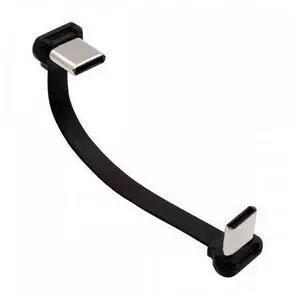 USB-C Type C to USB-C Ultra Slim Flat Power USB2.0 Data Cable Angled Connector 65W Fast Charge for Laptop Tablet Phone USB-C Type C to USB-C Ultra Slim Flat Power USB2.0 Data Cable Angled Connector 65W Fast Charge for Laptop Tablet Phone