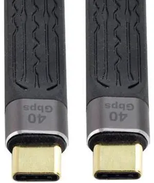 Type-C USB-C Male to Male USB4 40Gbps 100W 8K Flat Slim FPC Data Cable for Laptop Phone 13cm Type-C USB-C Male to Male USB4 40Gbps 100W 8K Flat Slim FPC Data Cable for Laptop Phone 13cm