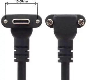 3.0M Down Up Angled USB 3.1 Type-C Dual Screw Locking to Standard USB3.0 Data Cable 90 Degree for Camera UC-128-3.0M 3.0M Down Up Angled USB 3.1 Type-C Dual Screw Locking to Standard USB3.0 Data Cable 90 Degree for Camera UC-128-3.0M