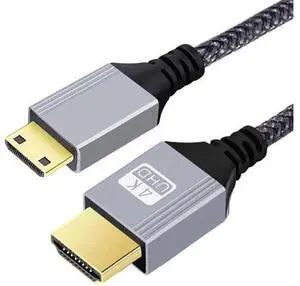 0.3m HDMI 2.0 Male to Mini HDMI Type-C Male 4K 60hz Cable with Sleeve Straight Connector for HDTV Computer Laptop Monitor 0.3m HDMI 2.0 Male to Mini HDMI Type-C Male 4K 60hz Cable with Sleeve Straight Connector for HDTV Computer Laptop Monitor