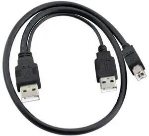 U2-073 Dual USB 2.0 Male to Standard B Male Y Cable 80cm for PrinterScannerExternal Hard Disk Drive U2-073 Dual USB 2.0 Male to Standard B Male Y Cable 80cm for PrinterScannerExternal Hard Disk Drive