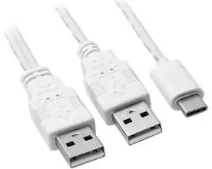 USB 3.1 Type C USB-C to Dual A Male Extra Power Data Y Cable for Cell Phone & Hard Disk USB 3.1 Type C USB-C to Dual A Male Extra Power Data Y Cable for Cell Phone & Hard Disk