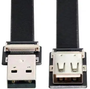 USB 2.0 Type-A Male to Female Extension Data Flat Slim FPC Cable for FPV and Disk and Scanner and Printer 3.3"feet USB 2.0 Type-A Male to Female Extension Data Flat Slim FPC Cable for FPV and Disk and Scanner and Printer 3.3"feet