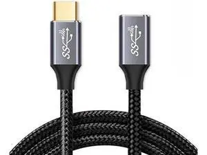 20CM USB-C USB 3.1 Type-C Male to Female Extension Data Cable 10Gbps 100W with Sleeve for Laptop Phone 20CM USB-C USB 3.1 Type-C Male to Female Extension Data Cable 10Gbps 100W with Sleeve for Laptop Phone