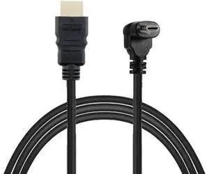 Down Angled 90 Degree Micro HDMI to HDMI Male HDTV Cable for Cell Phone Tablet Camera Down Angled 90 Degree Micro HDMI to HDMI Male HDTV Cable for Cell Phone Tablet Camera