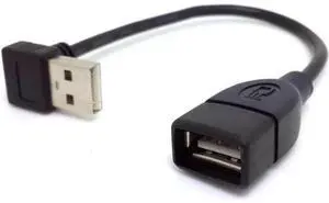 90 Degree Down Angled type USB 2.0 A Male to USB A Female cable 20cm U2-084-0.2M 90 Degree Down Angled type USB 2.0 A Male to USB A Female cable 20cm U2-084-0.2M