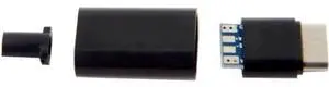 DIY 24pin USB Type C USB-C Male OTG Host Type 5.1k Resistor with Black Housing Cover UC-210-BK DIY 24pin USB Type C USB-C Male OTG Host Type 5.1k Resistor with Black Housing Cover UC-210-BK