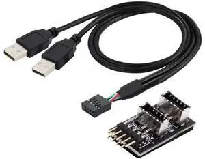 U2-128+UC-022 Dual USB 3.1 Front Panel Socket Key-A Type-E to USB 2.0 Type-A9Pin 10Pin Mainboard Header Male Cable Extension Adapter U2-128+UC-022 Dual USB 3.1 Front Panel Socket Key-A Type-E to USB 2.0 Type-A9Pin 10Pin Mainboard Header Male Cable Extension Adapter
