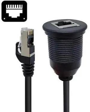 UT-017-1.0M 1m Waterproof Dustproof Screw Locking CAT6 RJ45 Male to Female Lan Ethernet Network Extension Cable Car Panel Mount Design UT-017-1.0M 1m Waterproof Dustproof Screw Locking CAT6 RJ45 Male to Female Lan Ethernet Network Extension Cable Car Panel Mount Design