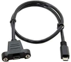 U2-097-0.5M Micro USB 5Pin Male to Female Extension Panel Mount Type Cable with Screws 50cm U2-097-0.5M Micro USB 5Pin Male to Female Extension Panel Mount Type Cable with Screws 50cm