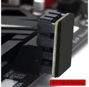 SA-041 Dual SATA 7Pin Female to 7Pin Male 360 Degree Angled Adapter Low Profile for Desktops SSD HDD Mainboard Motherboard SA-041 Dual SATA 7Pin Female to 7Pin Male 360 Degree Angled Adapter Low Profile for Desktops SSD HDD Mainboard Motherboard