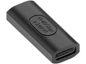 USB4 Type C Female to Female Extension 240W Power 40Gbps Data 8K Video Extender Adapter for NS Phone Laptop USB4 Type C Female to Female Extension 240W Power 40Gbps Data 8K Video Extender Adapter for NS Phone Laptop