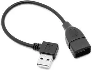 90 Degree Right Angled USB 2.0 A Male to USB Female Extension Cable 20cm U2-002-RI-0.2M 90 Degree Right Angled USB 2.0 A Male to USB Female Extension Cable 20cm U2-002-RI-0.2M