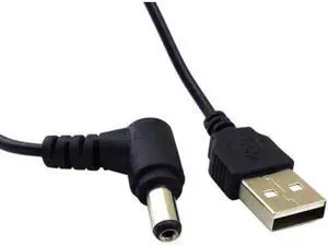 USB 2.0 A Type Male to Angled 90 Degree 5.5 x 2.5mm Plug Barrel Cable U2-254-RI USB 2.0 A Type Male to Angled 90 Degree 5.5 x 2.5mm Plug Barrel Cable U2-254-RI