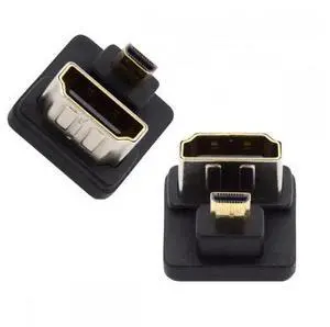 Cable 2pcs/lot Up & Down Micro HDMI 1.4 Male Type-D to HDMI Female Port Saver 360 Degree Opposite U Shape Back Angled Extension Adapter Cable 2pcs/lot Up & Down Micro HDMI 1.4 Male Type-D to HDMI Female Port Saver 360 Degree Opposite U Shape Back Angled Extension Adapter