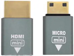 HD-018 2pcs/set Compatible Micro HDMI Female to Mini MaleHDMI 1.4 Male Adapter 4K@60hz HD-018 2pcs/set Compatible Micro HDMI Female to Mini MaleHDMI 1.4 Male Adapter 4K@60hz