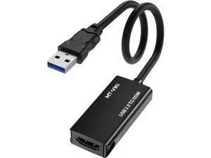 MT-VIKI USB 3.0 to HDMI Adapter, USB 3.0 to HDMI Male to Female Adapter, 1080P Compatible with Mac OS, Windows 10/8.1/8/7 (Uni-Directional) MT-VIKI USB 3.0 to HDMI Adapter, USB 3.0 to HDMI Male to Female Adapter, 1080P Compatible with Mac OS, Windows 10/8.1/8/7 (Uni-Directional)