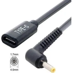 Type C USB-C Female Input to 4.0*1.7mm Cable UC-109-4017MM Type C USB-C Female Input to 4.0*1.7mm Cable UC-109-4017MM
