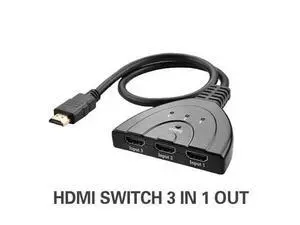 FOR 3 Port 1080P HDMI 3 in 1 Out HDMI AUTO Switch Switcher Splitter Hub with Cable for HDTV DVD FOR 3 Port 1080P HDMI 3 in 1 Out HDMI AUTO Switch Switcher Splitter Hub with Cable for HDTV DVD