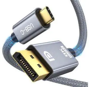 USB C to Displayport 1.4 Cable Support 8K@60Hz, 4K@144Hz, 32.4Gbps Type C to DP Cord Compatible Thunderbolt 4/3 & USB4 for iPad, MacBook Pro M1 M2/Air, Surface, iMac, XPS and More (3.3FT) USB C to Displayport 1.4 Cable Support 8K@60Hz, 4K@144Hz, 32.4Gbps Type C to DP Cord Compatible Thunderbolt 4/3 & USB4 for iPad, MacBook Pro M1 M2/Air, Surface, iMac, XPS and More (3.3FT)