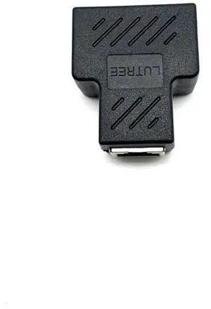 RJ45 network three-way connector, one out of two, network cable splitter, onesplit into two, simultaneous internet connection connector adapter connector RJ45 network three-way connector, one out of two, network cable splitter, onesplit into two, simultaneous internet connection connector adapter connector