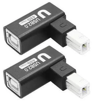 90 Degree USB B 2.0 Printer Adapter Up Angle USB Type B Male to Female Connector MIDI Extender Aluminium Hull for Printer Electric Piano and More Devices 90 Degree USB B 2.0 Printer Adapter Up Angle USB Type B Male to Female Connector MIDI Extender Aluminium Hull for Printer Electric Piano and More Devices