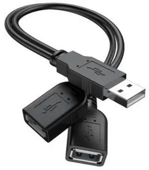 2025 Upgraded USB 2.0 A Male to 2 Dual USB Female Jack Y Splitter Hub Power Cord Extension Adapter Cable(Not Supporting CarPlay and Android Auto) 2025 Upgraded USB 2.0 A Male to 2 Dual USB Female Jack Y Splitter Hub Power Cord Extension Adapter Cable(Not Supporting CarPlay and Android Auto)