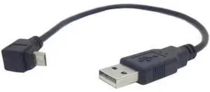 Up Angled 90 Degree Micro USB Male to USB Data Cable U2-204-0.3M Up Angled 90 Degree Micro USB Male to USB Data Cable U2-204-0.3M
