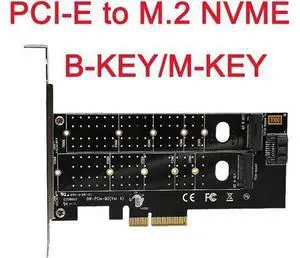 M.2 NVMe SSD NGFF to PCIE X16 Adapter M Key B Key SATA PCI Express NVME m2 SSD SATA Converter riser card M.2 NVMe SSD NGFF to PCIE X16 Adapter M Key B Key SATA PCI Express NVME m2 SSD SATA Converter riser card