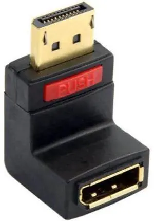Up Angled 90 Degree DP DisplayPort Male to Female Extension Adapter DP-086-UP Up Angled 90 Degree DP DisplayPort Male to Female Extension Adapter DP-086-UP