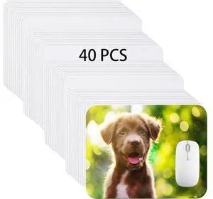 40 Pcs Sublimation Mouse Pad Blanks Heat Press Printing Crafts Mousepads 3mm Thick DIY Custom Mouse Pads Anti-Slip Rubber Mouse Mat for Office Laptop Computer Gaming 40 Pcs Sublimation Mouse Pad Blanks Heat Press Printing Crafts Mousepads 3mm Thick DIY Custom Mouse Pads Anti-Slip Rubber Mouse Mat for Office Laptop Computer Gaming