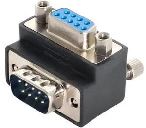DB-001-UP Up Angled 270 degree RS232 D-Sub 9Pin Male screw type To Female Nut type extension Adapter DB-001-UP Up Angled 270 degree RS232 D-Sub 9Pin Male screw type To Female Nut type extension Adapter