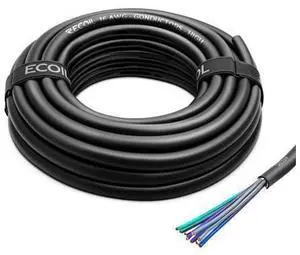 RS916-20 20-Feet 9-Conductor Speaker Cable 16AWG CCA Ultra-Flex and Easy Peel Jacket 4 Channel Speaker Wire and Remote Wire RS916-20 20-Feet 9-Conductor Speaker Cable 16AWG CCA Ultra-Flex and Easy Peel Jacket 4 Channel Speaker Wire and Remote Wire