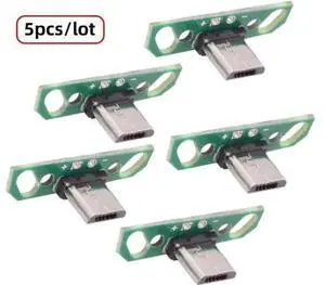 5 Pack USB 2.0 DIY Connector,Micro USB 2Pin Male Plug Port Repair Replacement Solder Adapter 5 Pack USB 2.0 DIY Connector,Micro USB 2Pin Male Plug Port Repair Replacement Solder Adapter