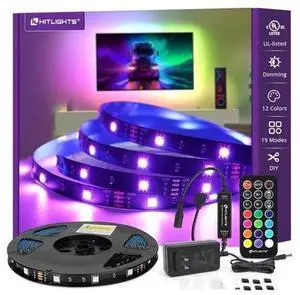 32.8ft LED Strip Lights RGB 5050 Color Changing LED Light Kit Ultra Brighter 300LEDs Flexible Light Strips with RF Remote and UL Power Supply for Home Room Party TV Bedroom 32.8ft LED Strip Lights RGB 5050 Color Changing LED Light Kit Ultra Brighter 300LEDs Flexible Light Strips with RF Remote and UL Power Supply for Home Room Party TV Bedroom