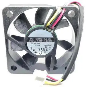 DC12V 0.17A AD5012HB-D73 5010 5cm 3-Wire Ball Bearing Cooling Fan DC12V 0.17A AD5012HB-D73 5010 5cm 3-Wire Ball Bearing Cooling Fan