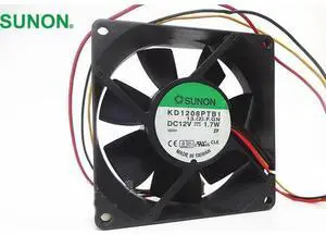 KD1208PTB1 8025 12V 1.7W 2 wire 8CM double ball fan cooling fan SUNON KD1208PTB1 8025 12V 1.7W 2 wire 8CM double ball fan cooling fan SUNON