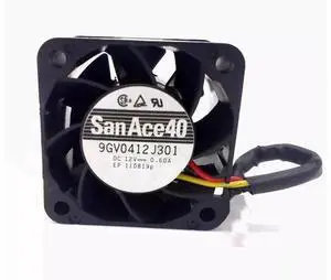 DC12V 0.60A 9GV0412J301 4028 4cm 3-Wire Double Ball Bearing Inverter Cooling Fan DC12V 0.60A 9GV0412J301 4028 4cm 3-Wire Double Ball Bearing Inverter Cooling Fan