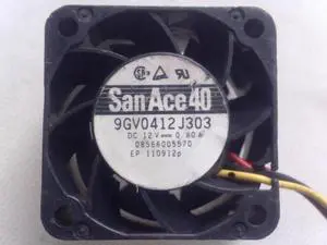 DC12V 0.60A 9GV0412J303 4028 4cm 3-wire double ball bearing inverter cooling fan DC12V 0.60A 9GV0412J303 4028 4cm 3-wire double ball bearing inverter cooling fan