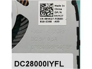 New Original CPU cooling fan for D.ell Latitude 5580 laptop cpu fan cooler 09VK27 DFS501105PQ0T FJ6M 4.22CFM DC5V 0.5A New Original CPU cooling fan for D.ell Latitude 5580 laptop cpu fan cooler 09VK27 DFS501105PQ0T FJ6M 4.22CFM DC5V 0.5A