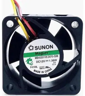 1pcs MB40201VX-D070-G99 Maglev Mute Fan 12V 1.38W 4020 4cm 40*40*20mm Speed Tach cooling Fan 1pcs MB40201VX-D070-G99 Maglev Mute Fan 12V 1.38W 4020 4cm 40*40*20mm Speed Tach cooling Fan