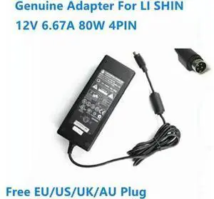12V 6.67A 80W 4PIN LS LI SHIN 0219B1280 LSE0111C1280 PA-1081-01 AC Adapter For LCD2026 LCD20B66 Power Supply Charger 12V 6.67A 80W 4PIN LS LI SHIN 0219B1280 LSE0111C1280 PA-1081-01 AC Adapter For LCD2026 LCD20B66 Power Supply Charger